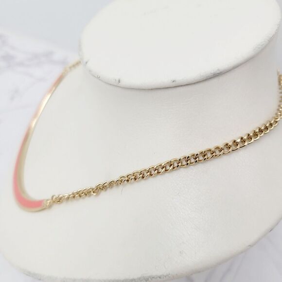 Brand New Forever 21 Orange With Gold Necklace - Picture 5 of 7